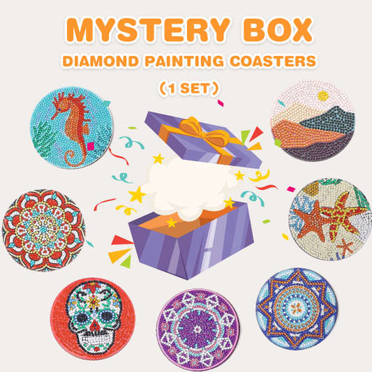 Mystery Box Diamond Painting Coasters - Randomly Send 1 Set