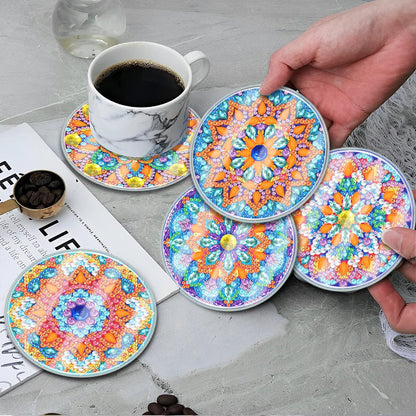 🔥LAST DAY 80% OFF-DIY Waterproof Case Classic Mandala A Coaster Gift Decor Set
