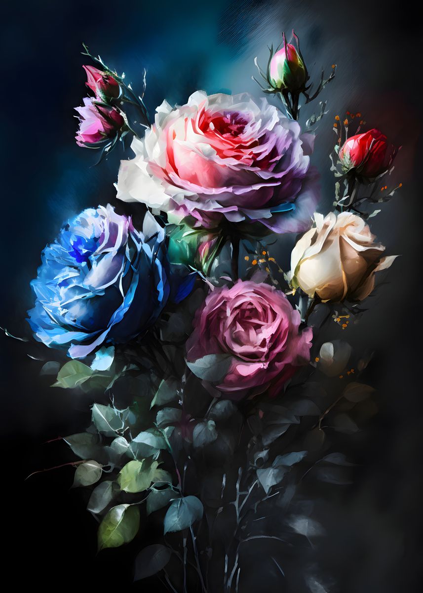 🔥DERNIER JOUR 80 % DE RÉDUCTION - Roses à fleurs colorées