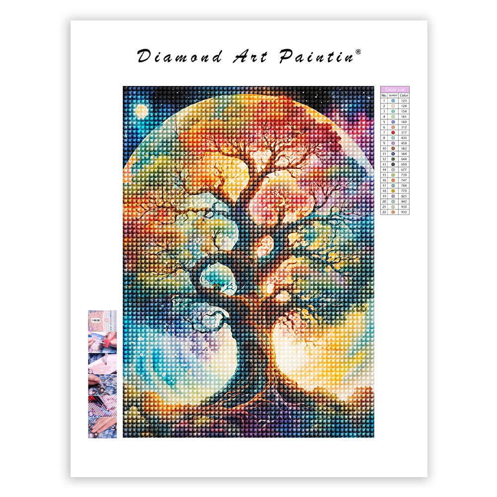 🔥LAST DAY 80% OFF-A magical tall oak tree with leaves made of rainbow
