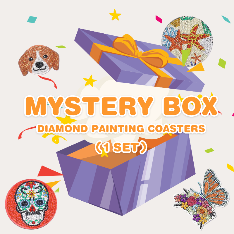 Mystery Box Diamond Painting Coasters - Randomly Send 1 Set
