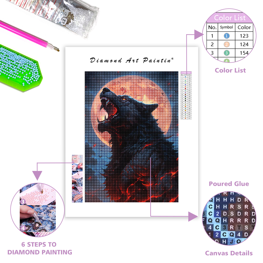 🔥LAST DAY 80% OFF-Wall sticker Horror Wolf Moon