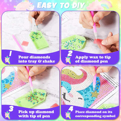 🔥LAST DAY 80% OFF-Wishing Rabbit Diamond Painting Kit For Kids