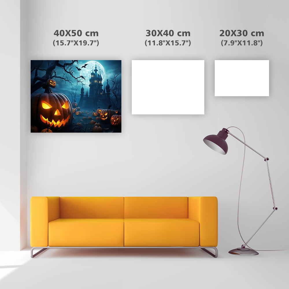 🔥LAST DAY 80% OFF-Halloween pumpkin in the dark autumn forest