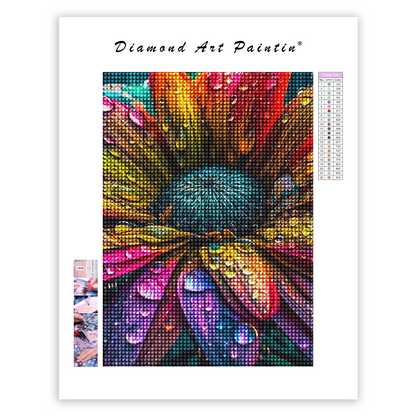 🔥LAST DAY 80% OFF-Brightly colored flower with raindrops
