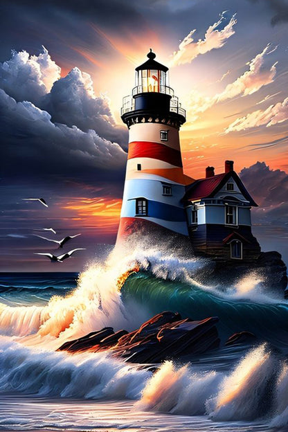 🔥LAST DAY 80% OFF-Full Round - Lighthouse