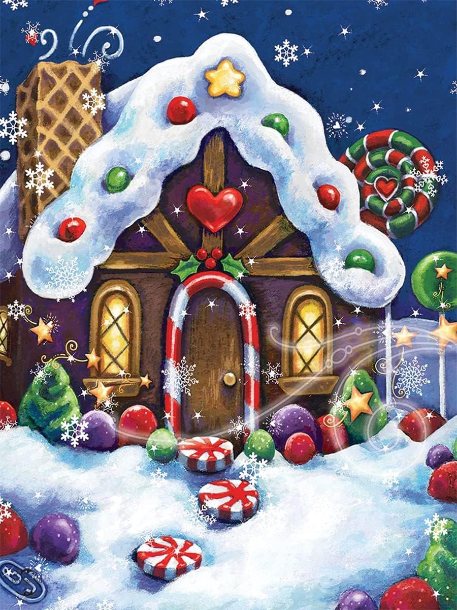 🔥LAST DAY 80% OFF-Sugar and Spice Christmas House Flag Gum Drops Peppermint