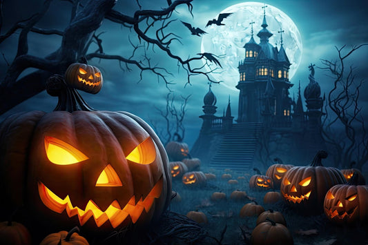 🔥LAST DAY 80% OFF-Halloween pumpkin in the dark autumn forest
