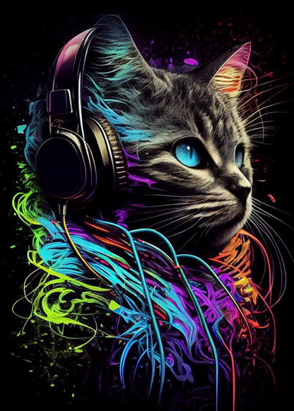 🔥LAST DAY 80% OFF-Cat listening music