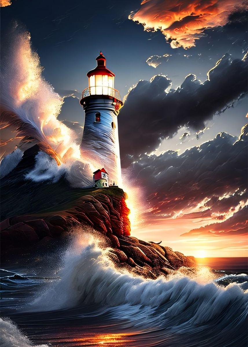 🔥LAST DAY 80% OFF-Guiding Light Lighthouse Amidst the Storm