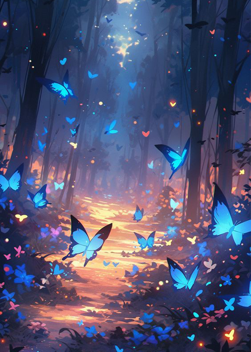 🔥LAST DAY 80% OFF-Magic forest with colorful butterflies