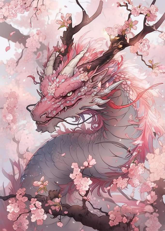 🔥LAST DAY 80% OFF-Cherry blossom dragon