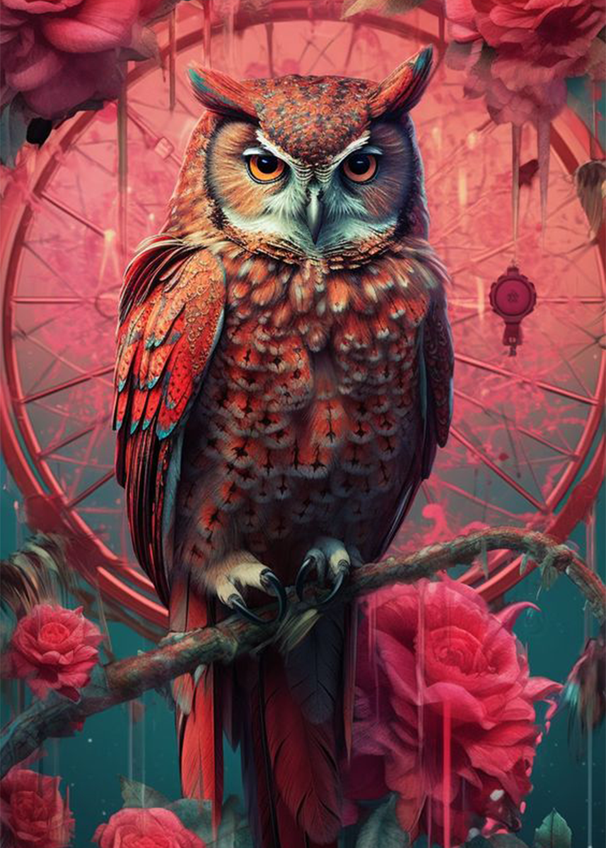 🔥LAST DAY 80% OFF-A owl with a dream catcher