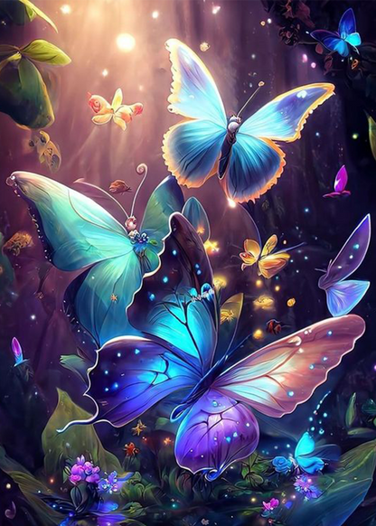 🔥LAST DAY 80% OFF-Butterflies are flying around a flower garden
