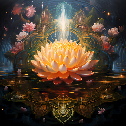 🔥LAST DAY 80% OFF-Brightly lit lotus flower