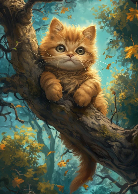 🔥LAST DAY 80% OFF-Cute cat in the forest Fantasy