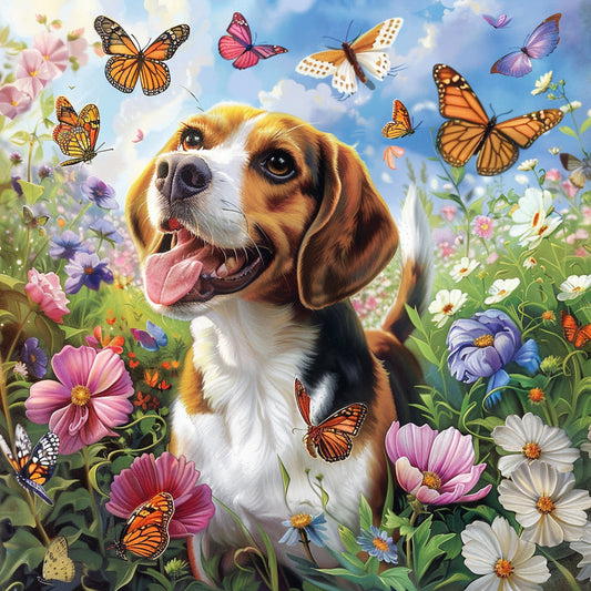 🔥LAST DAY 80% OFF-Daffodil Garden Beagle
