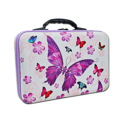 🔥LAST DAY 80% OFF-DIY Diamond Painting Tool Portable Storage Box 60 Packing Pink Butterfly Printing Bag