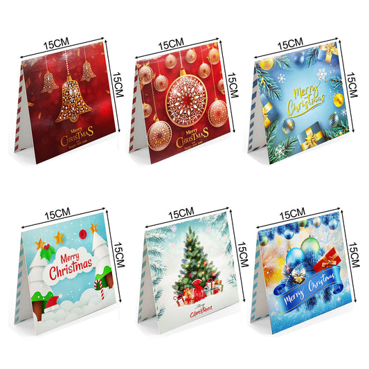 🔥LAST DAY 80% OFF-Diamond painting diy greeting card Christmas diamond sticker exclusive greeting card E