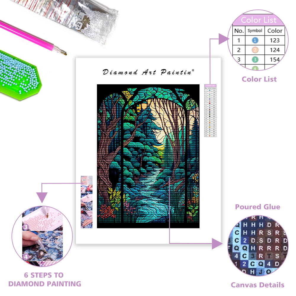 🔥LAST DAY 80% OFF-Stained Glass Forest