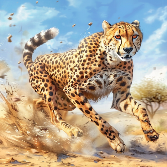 🔥LAST DAY 80% OFF-Cheetah running in African savanna