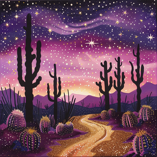 🔥LAST DAY 80% OFF-Minimalistic desert scene with cactus