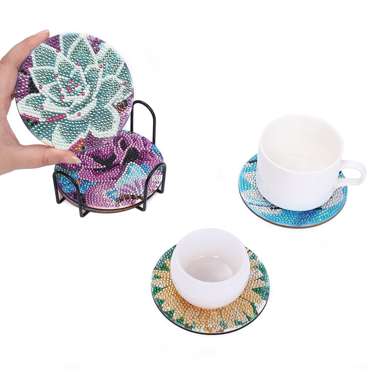 🔥LAST DAY 80% OFF-DIY Flower C Diamond Painting Coasters