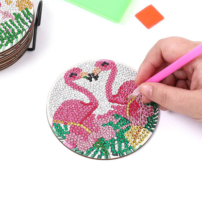 🔥LAST DAY 80% OFF-DIY Flamingo Diamond Painting Coasters