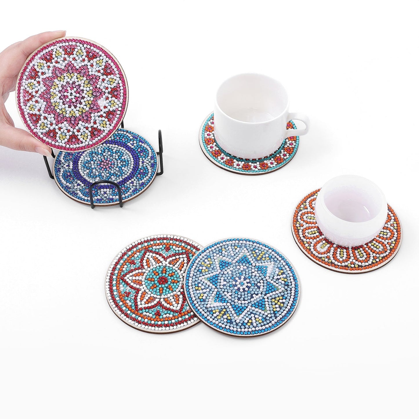 🔥LAST DAY 80% OFF-DIY Mandala H Diamond Painting Coasters
