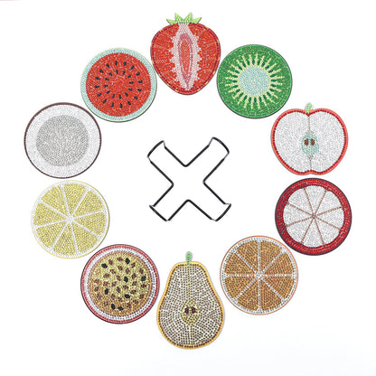 🔥LAST DAY 80% OFF-DIY Fruits A Diamond Painting Coasters