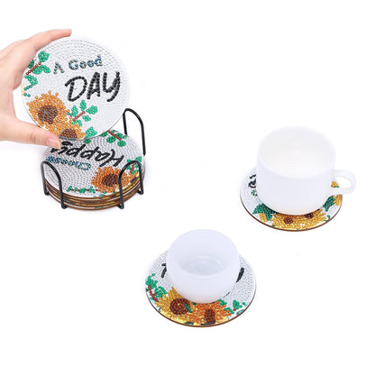 🔥LAST DAY 80% OFF-DIY Flower D Diamond Painting Coasters