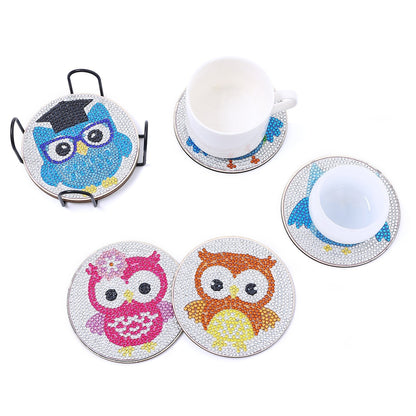 🔥LAST DAY 80% OFF-DIY Owl A Diamond Painting Coasters