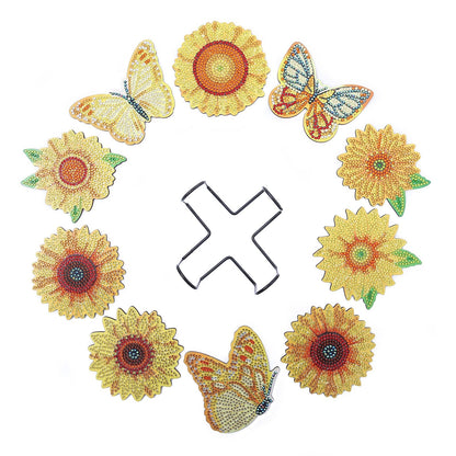 🔥LAST DAY 80% OFF-DIY Flower B Diamond Painting Coasters