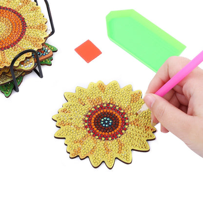 🔥LAST DAY 80% OFF-DIY Flower B Diamond Painting Coasters