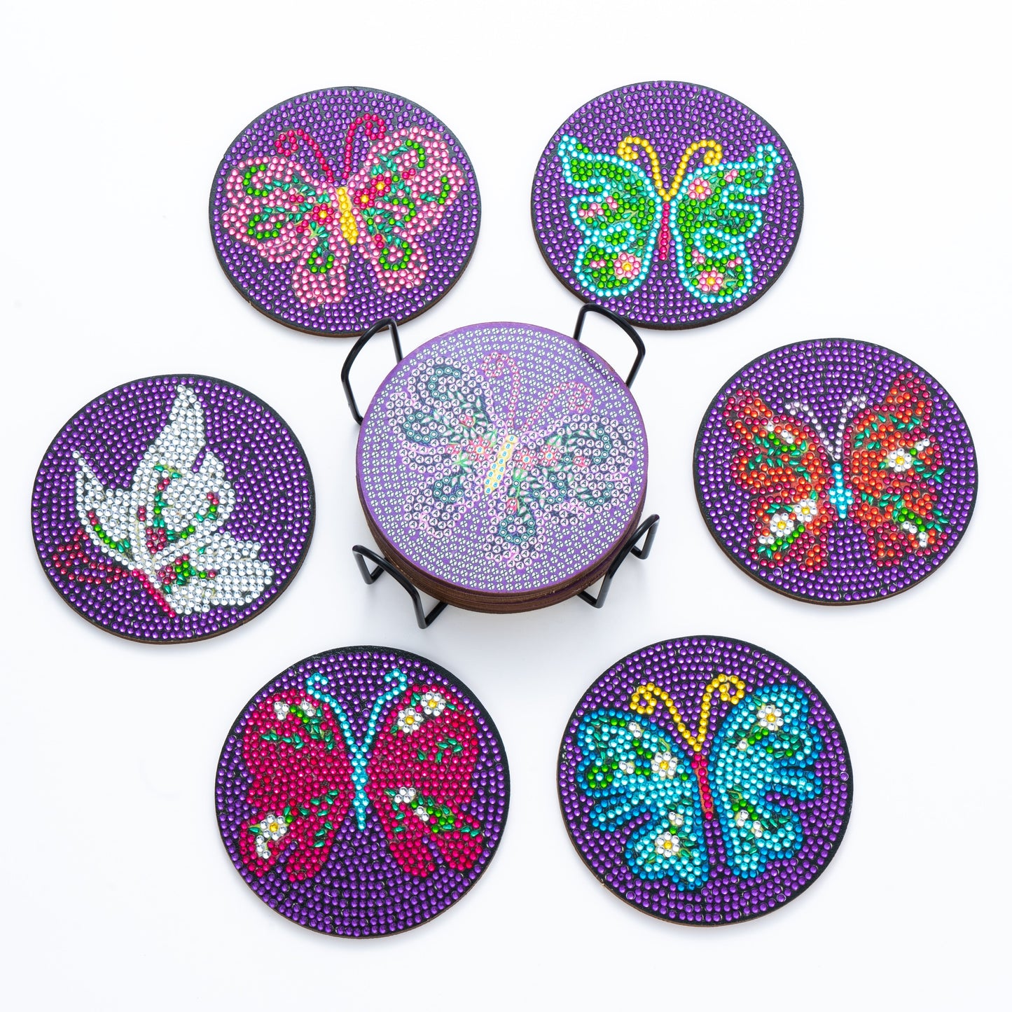 🔥LAST DAY 80% OFF-DIY Butterfly B Diamond Painting Coasters