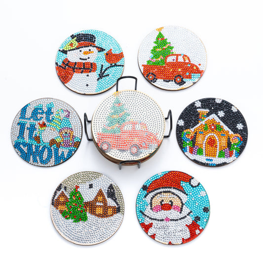🔥LAST DAY 80% OFF-DIY Christmas B Diamond Painting Coasters