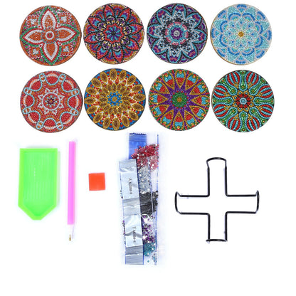 🔥LAST DAY 80% OFF-DIY Mandala B Diamond Painting Coasters