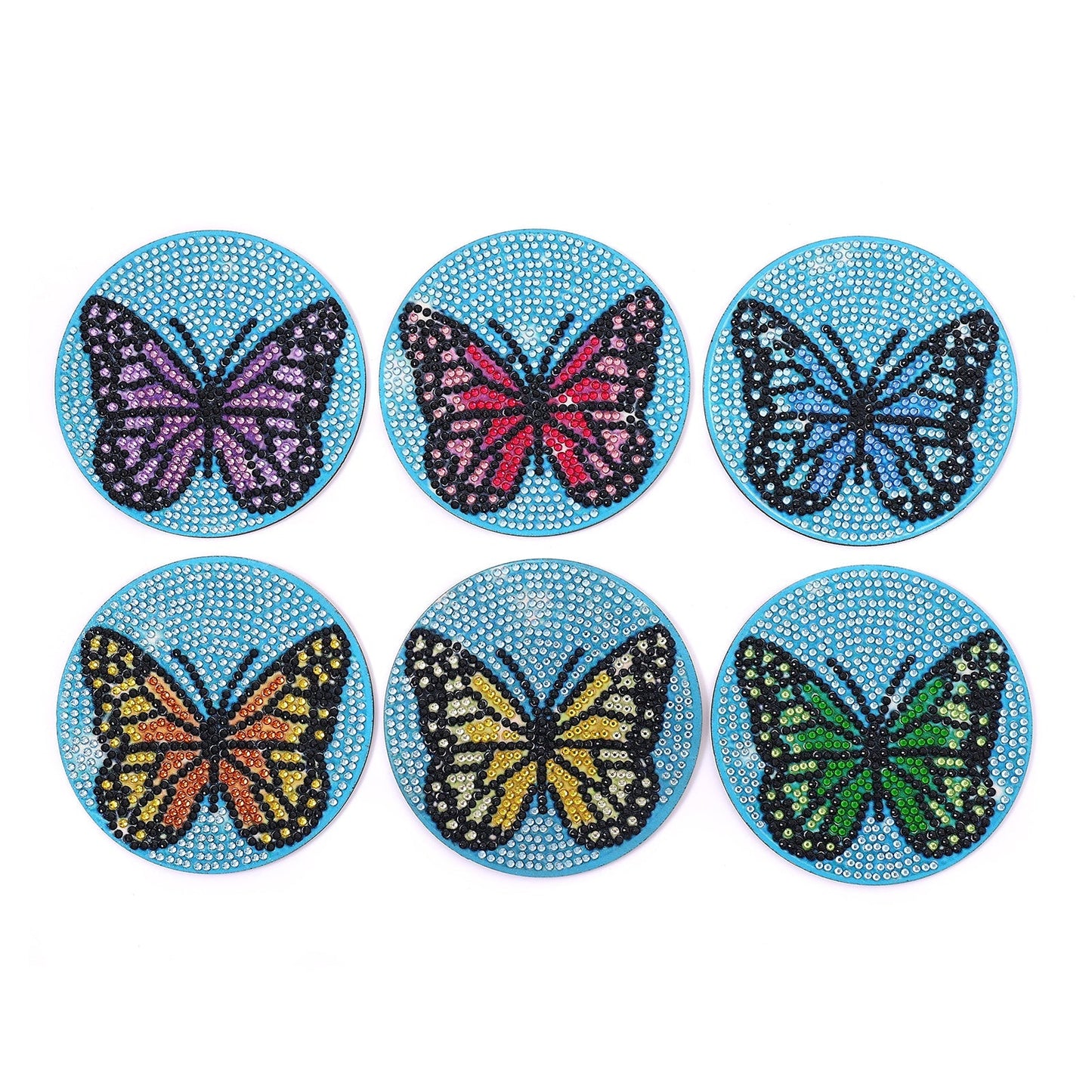 🔥LAST DAY 80% OFF-DIY Butterfly C Diamond Painting Coasters
