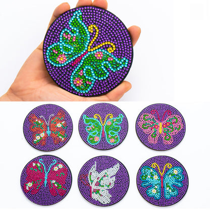 🔥LAST DAY 80% OFF-DIY Butterfly B Diamond Painting Coasters