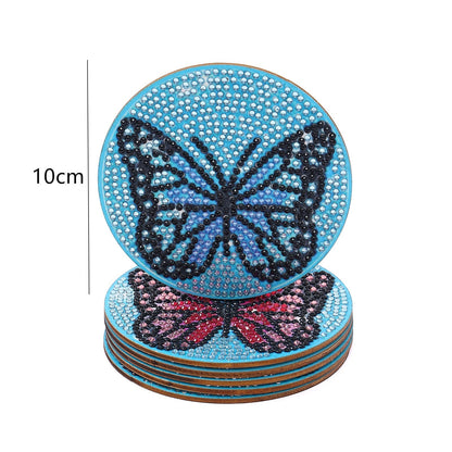 🔥LAST DAY 80% OFF-DIY Butterfly C Diamond Painting Coasters