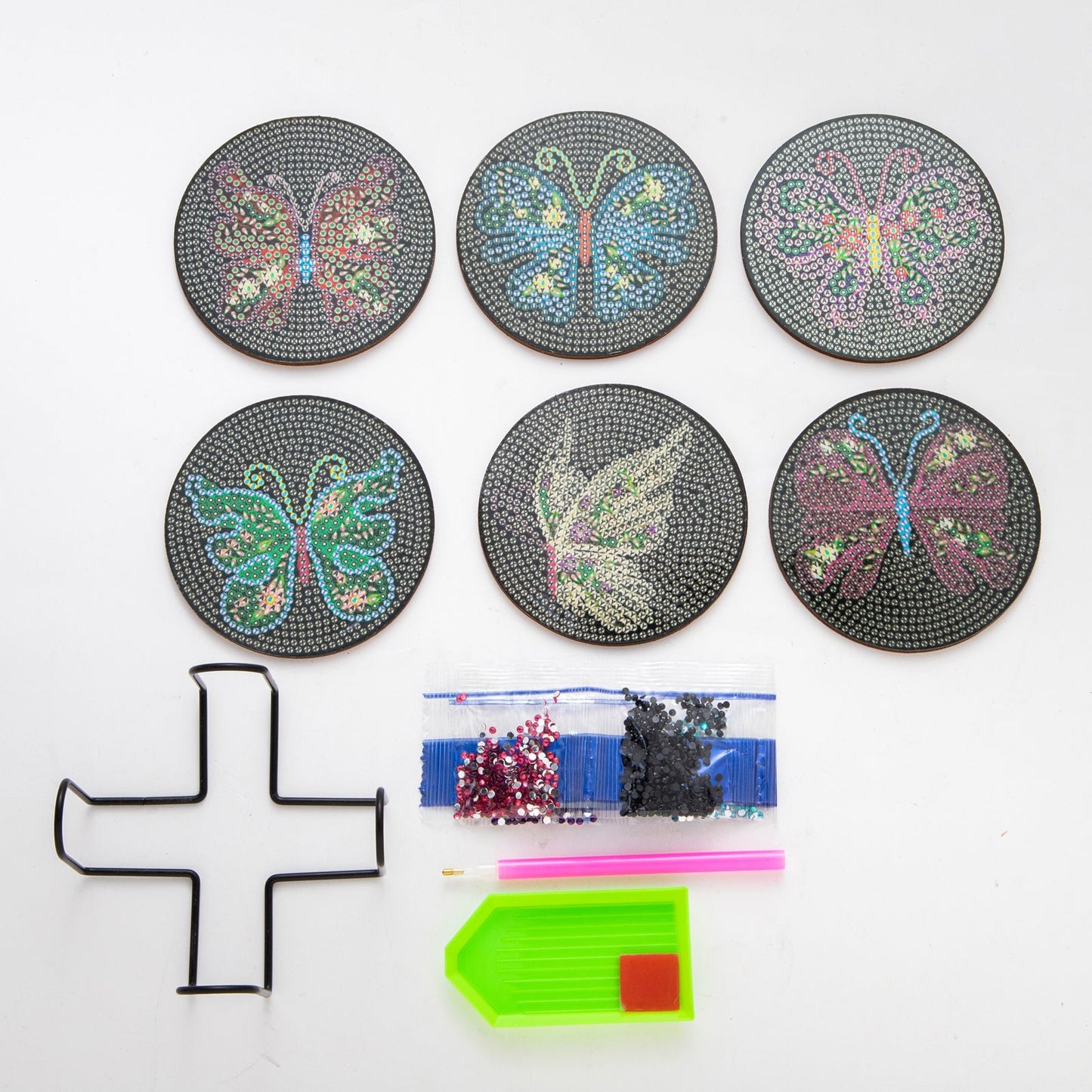 🔥LAST DAY 80% OFF-DIY Butterfly A Diamond Painting Coasters