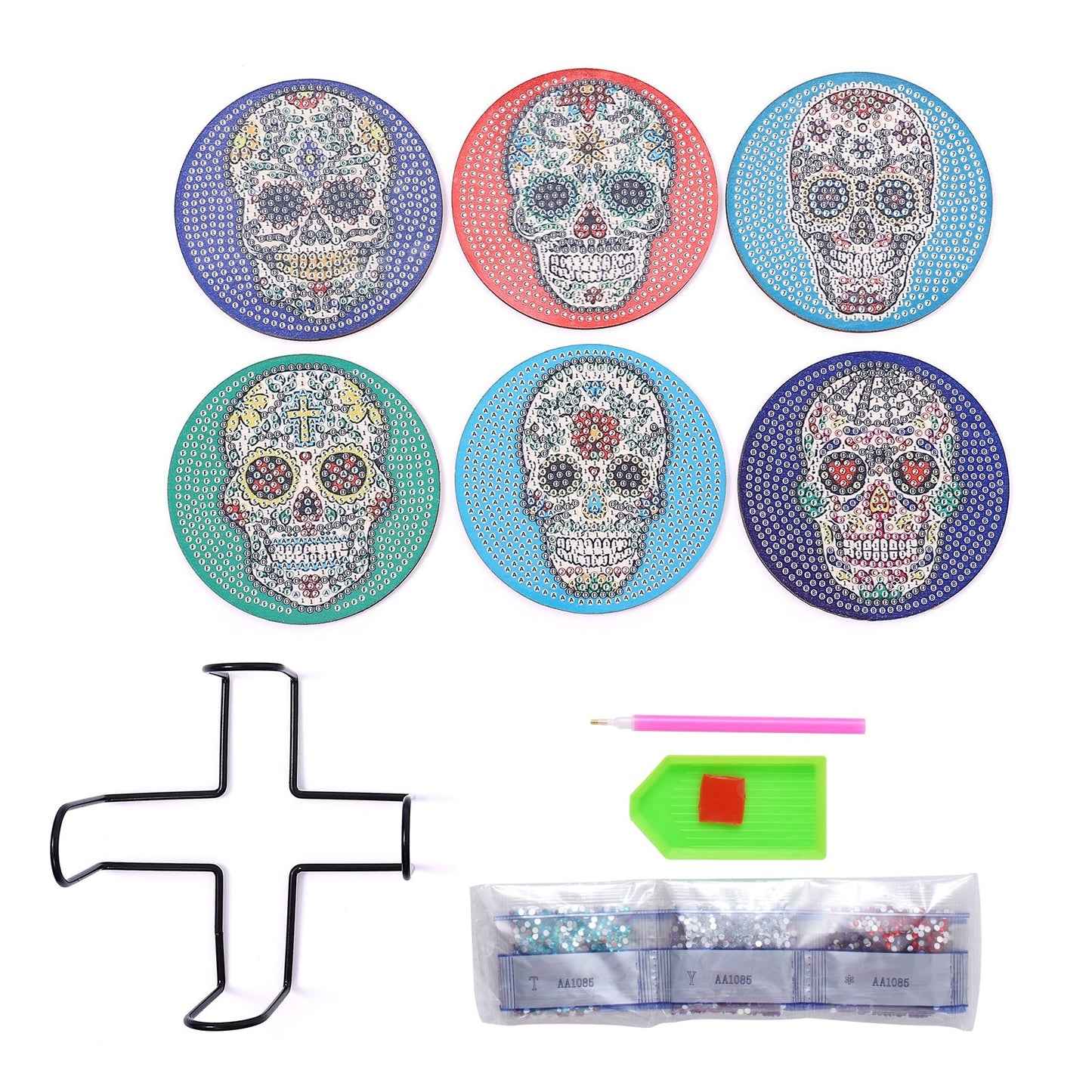 🔥LAST DAY 80% OFF-DIY Skull A Diamond Painting Coasters
