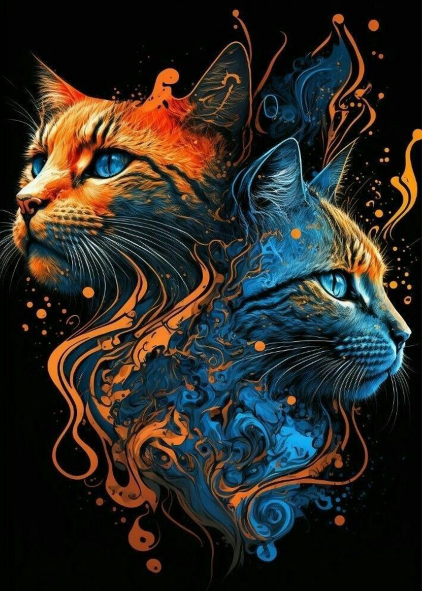 🔥LAST DAY 80% OFF-Colorful Cats