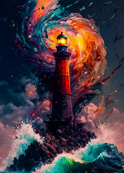 🔥LAST DAY 80% OFF-Lighthouse Abstract Beach