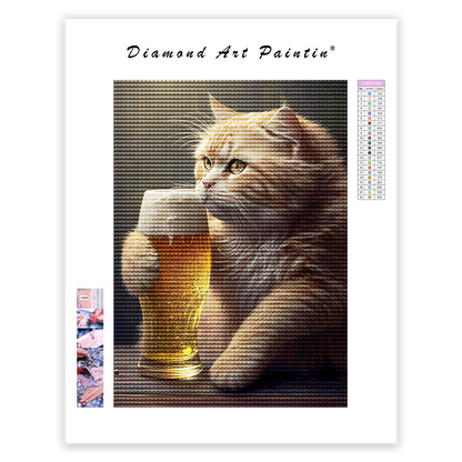 🔥LAST DAY 80% OFF-Majestic cat drinking beer